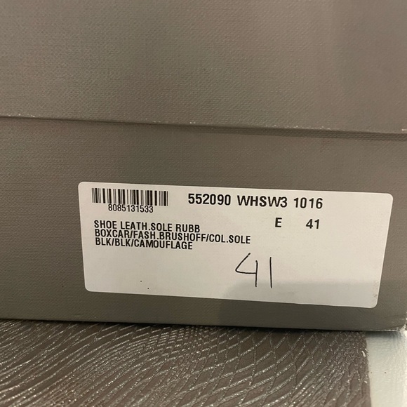 Alexander McQueen Men’s Black Camouflage Leather Lace-ups Size 8 (41) - Picture 5 of 5